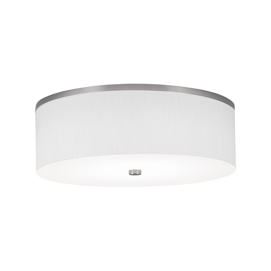 Brownlee Lighting Fashionable Functional Affordable Brushed Nickel Bn Finish With White Linen Whl Diffuser