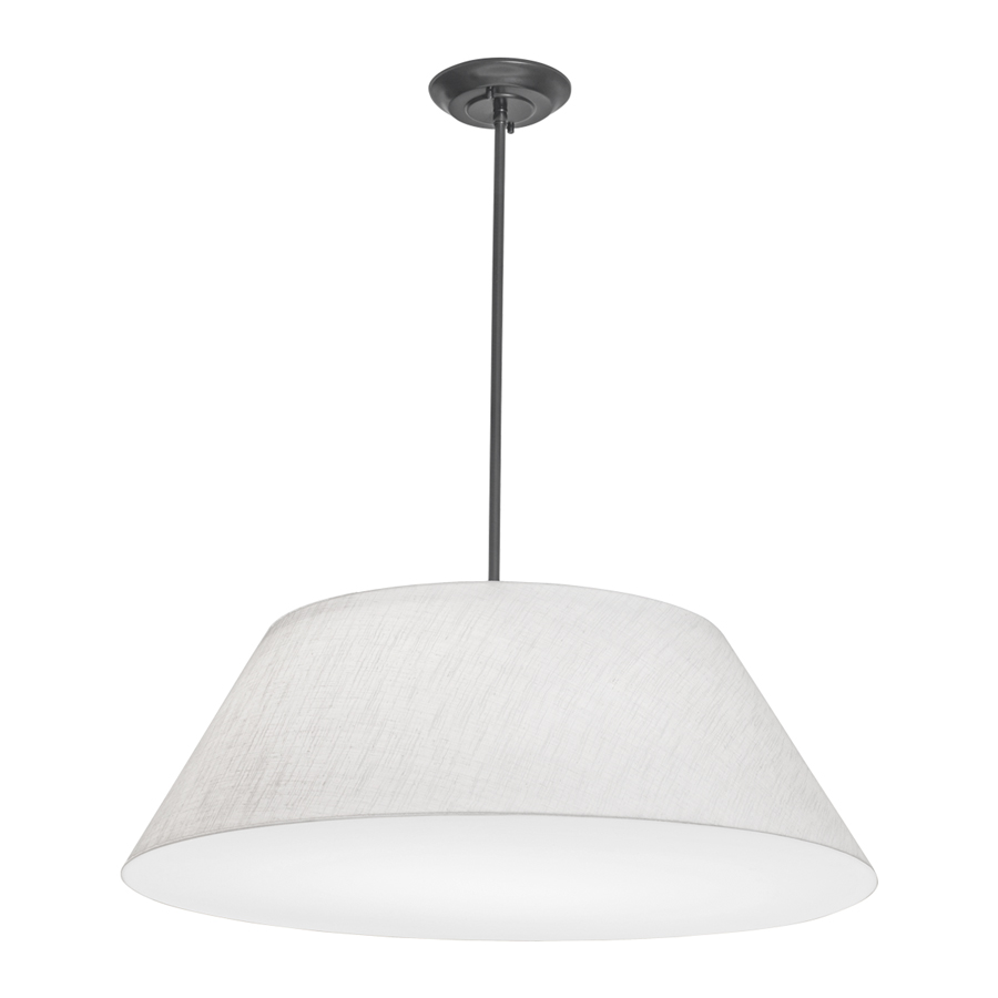 Brownlee Lighting Fashionable Functional Affordable Metal Gm Finish With White Linen Whl Diffuser